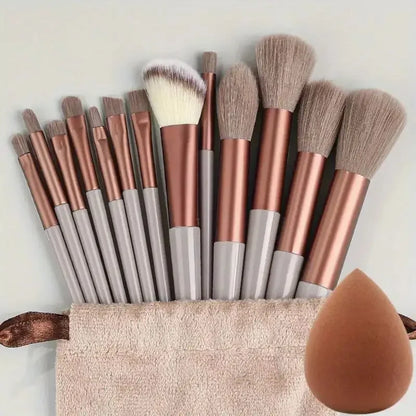 Professional Soft Makeup Brush Set – Fluffy Foundation, Powder, Eyeshadow & Blending Brushes