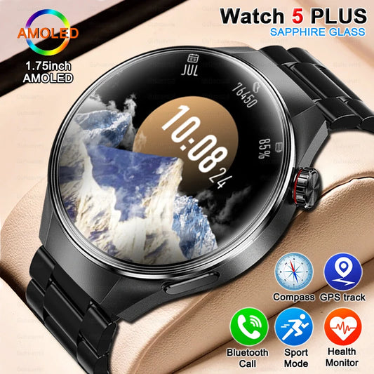 2025 New Huawei GT5 Pro Smart Watch for Men – HD AMOLED, GPS, Heart Rate & Bluetooth Call