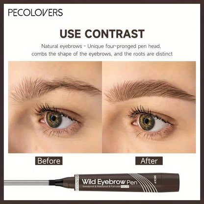 🌈 Waterproof 6-Color Eyebrow Tattoo Pen ✍️ 4 Split Tip Liquid Eyebrow Pencil 🖤 Floral Beauty Store