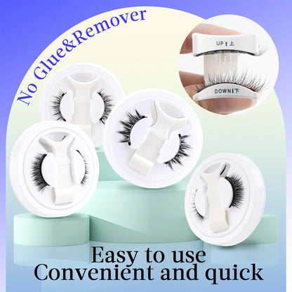 Handmade Fluffy Faux Mink Magnetic Eyelashes & Tweezer Set – Reusable Natural False Lashes
