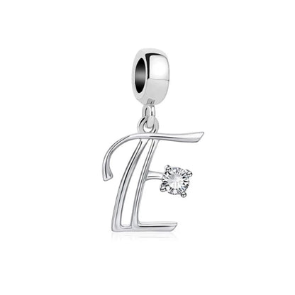 ✨ 925 Silver Alphabet Charms – 🔤 26 Letter Dangle Beads | Pandora-Style Bracelet Compatible