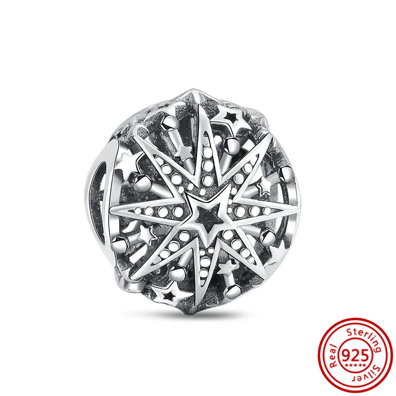 ✨ Winter Charms – ❄️ Snowflake, ⛄ Snowman, 🏠 Snowy House & 🎩 Hat | Pandora-Style Bracelet Compatible