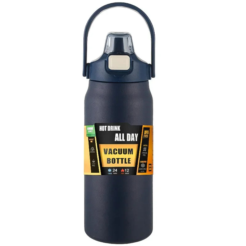 🥤 500ml Stainless Steel Insulated Water Bottle with One-Click Pop-Up Straw Lid