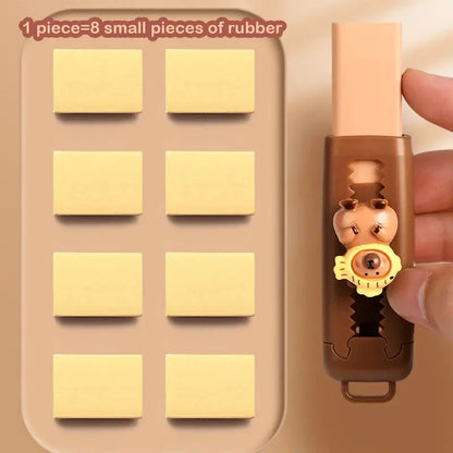 🖌️🧽🐾 Kawaii Push-Pull Capybara Eraser – Soft, Clean & Mess-Free School Supplies! Enjoyment Learning Stationery Store