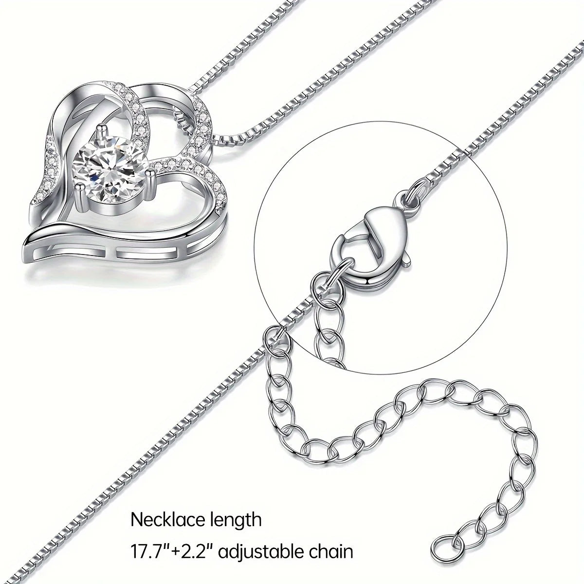 🌹 Exquisite Kunstrosenbox und Herzkette – Perfektes Geschenk für Frauen 🎁 