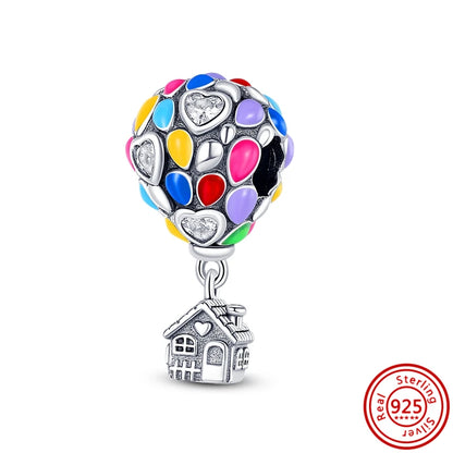 ✨ 925 Silver Purple Charms – ❤️ Heart-Shaped Stone & 🕷️ Spider | Pandora-Style Bracelet Compatible