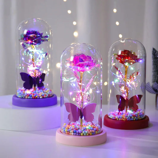 🌹 15/20CM-es LED Örök Rózsa – Tökéletes ajándék Neki 💡🎁 