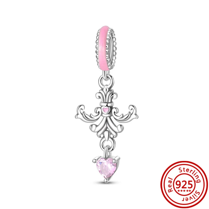 ✨ 925 Silver Gold-Plated Charms – ✨ Sparkling Dangle Beads | Pandora-Style Bracelet Compatible