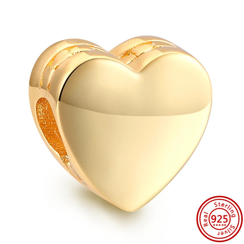 ✨ 925 Silver Gold-Plated Charms – ✨ Sparkling Dangle Beads | Pandora-Style Bracelet Compatible