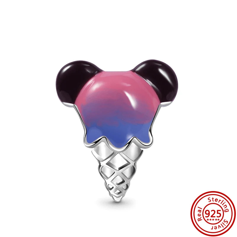 ✨ 925 Silver Purple Charms – ❤️ Heart-Shaped Stone & 🕷️ Spider | Pandora-Style Bracelet Compatible