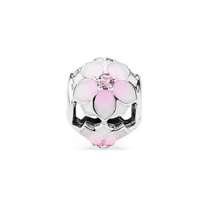 ✨ 925 Silver DIY Charms – 🎈 Hot Air Balloon, 💖 Mother & Daughter Hearts, 💗 Pink Murano Glass | Pandora-Style Bracelet Compatible