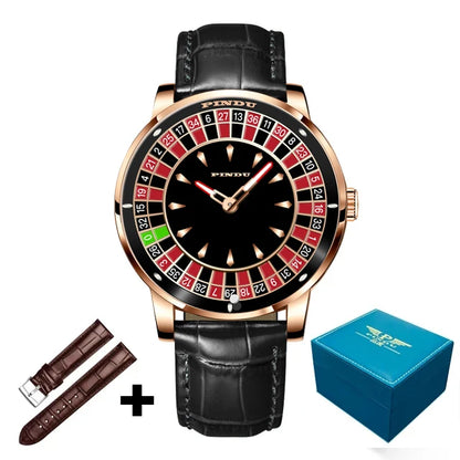 Men’s Las Vegas Roulette Table Top Theme Watch – Model P6616 & P6617