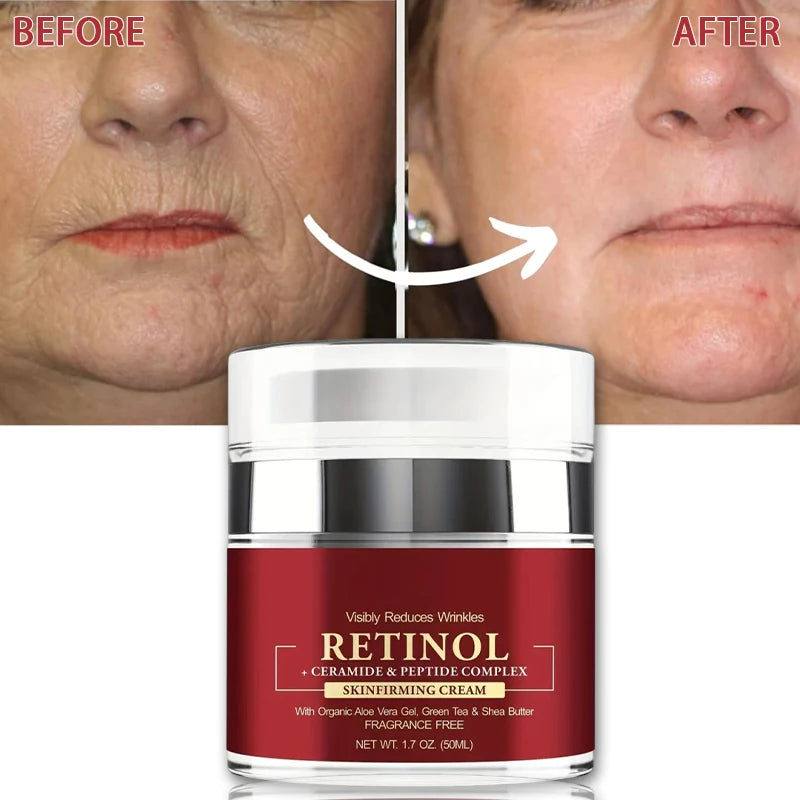 🌟 Advanced Anti-Aging Serum with Retinol, Peptides & Ceramides – Wrinkle Reducer & Deep Hydration