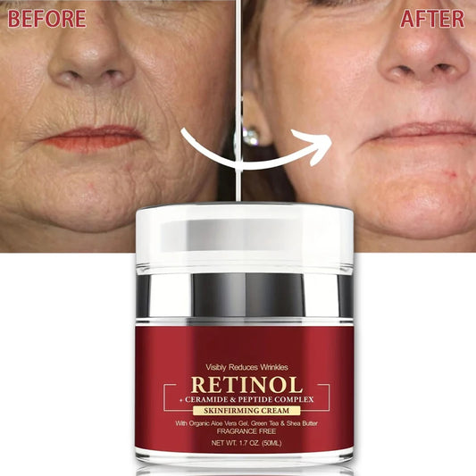 🌟 Advanced Anti-Aging Serum with Retinol, Peptides & Ceramides – Wrinkle Reducer & Deep Hydration