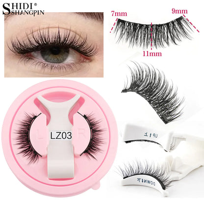 Handmade Fluffy Faux Mink Magnetic Eyelashes & Tweezer Set – Reusable Natural False Lashes