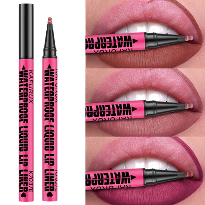 12 színű vízálló matt ajakkontúr ceruza – Tartós, természetes ajakkontúr stift💄💋