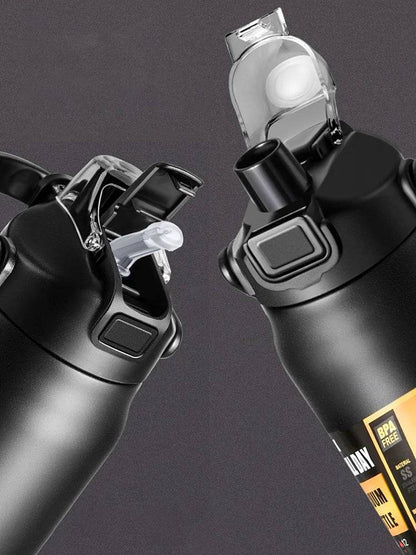 🥤 500ml Stainless Steel Insulated Water Bottle with One-Click Pop-Up Straw Lid