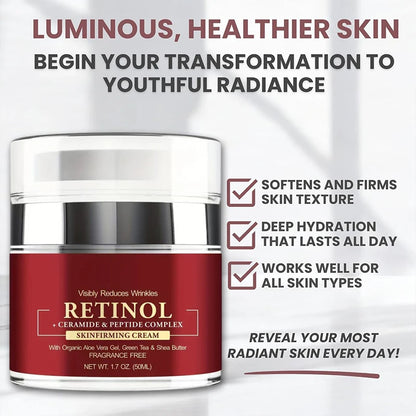 🌟 Advanced Anti-Aging Serum with Retinol, Peptides & Ceramides – Wrinkle Reducer & Deep Hydration