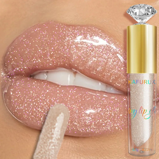 ✨ 9 Farben Diamantschimmer-Glitzer-Lipgloss 💎 | Feuchtigkeitsspendender, funkelnder flüssiger Lippenstift – Pearl Shine Makeup