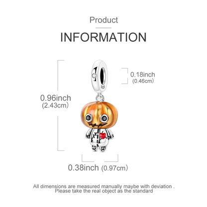 ✨ 925 Sterling Silver Halloween Charms – Witch, Pumpkin & Poison Elements | Pandora-Style Bracelet Compatible