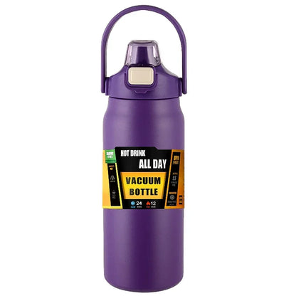 🥤 500ml Stainless Steel Insulated Water Bottle with One-Click Pop-Up Straw Lid