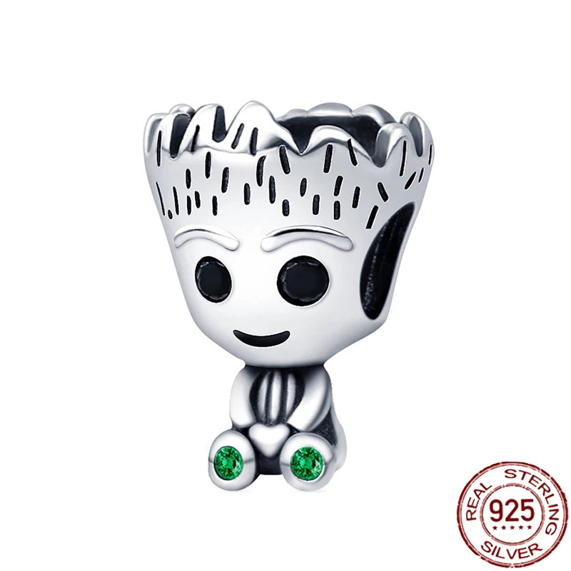 ✨ 925 Silver Marvel Charms – 🕷️ Deadpool & 🐺 Wolverine | Pandora-Style Bracelet Compatible