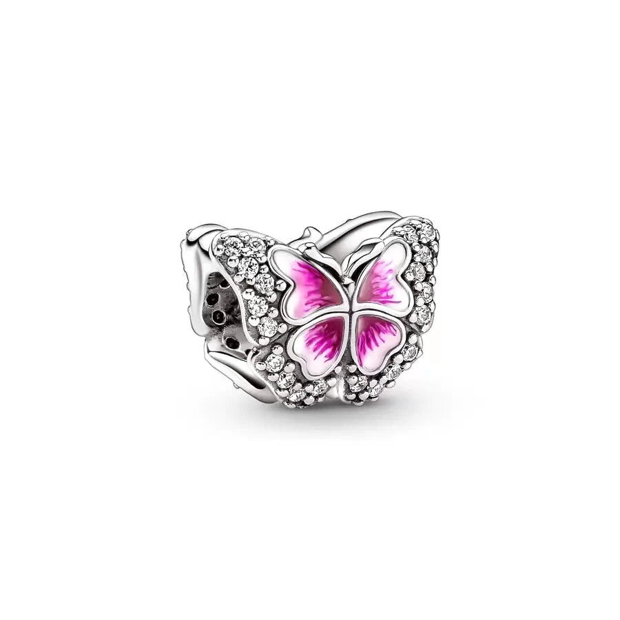 ✨ 925 Silver DIY Charms – 🎈 Hot Air Balloon, 💖 Mother & Daughter Hearts, 💗 Pink Murano Glass | Pandora-Style Bracelet Compatible