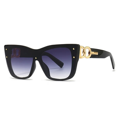 New Fashion Big Frame Cat Eye Sunglasses for Ladies – Street Style, UV400 Protection Driving Shades