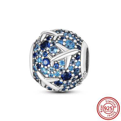 ✨ 925 Silver Purple Charms – ❤️ Heart-Shaped Stone & 🕷️ Spider | Pandora-Style Bracelet Compatible