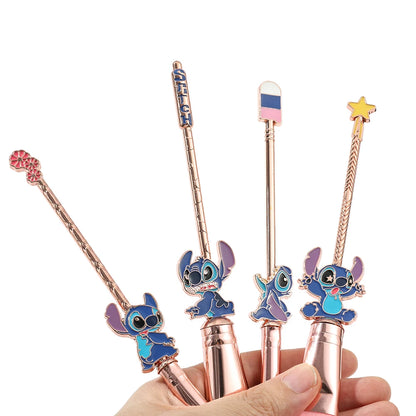 🌺💙 5PCS Lilo & Stitch Makeup Brush Set – Kawaii Cosmetic Tools