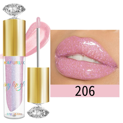 ✨ 9 Colors Diamond Shimmer Glitter Lip Gloss 💎 | Moisturizing, Sparkling Liquid Lipstick – Pearl Shine Makeup
