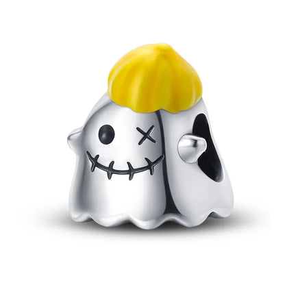 ✨ 925 Sterling Silver Halloween Charms – 🧙‍♀️ Witch, 💀 Skeleton, 👻 Ghost & 🎃 Pumpkin | Pandora-Style Bracelet Compatible
