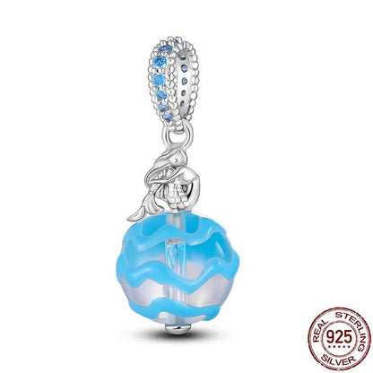 ✨ 925 Silver Ocean Charms – 🐙 Octopus, 🐢 Sea Turtle, 🐬 Dolphin & 💧 Blue Zircon | Pandora-Style Bracelet Compatible