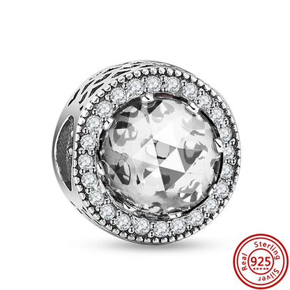 ✨ 925 Silver Sparkling Charms – ❄️ Snowflake, 🌿 Herbarium, 😇 Angel Wings & ❤️ Heart | Pandora-Style Bracelet Compatible