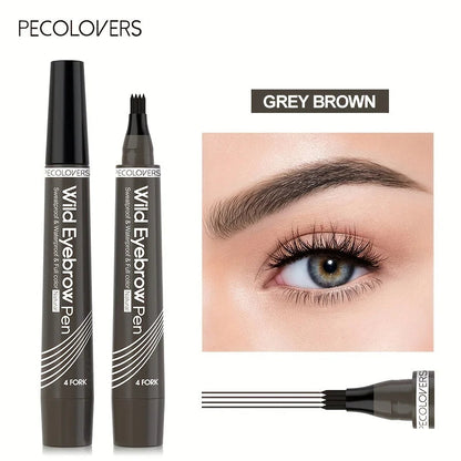 🌈 Waterproof 6-Color Eyebrow Tattoo Pen ✍️ 4 Split Tip Liquid Eyebrow Pencil 🖤 Floral Beauty Store