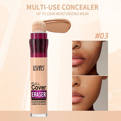 ✨ 12 Color Liquid Concealer 🎨 Moisturizing Rotating Sponge Head 🌀 Long-Lasting Lightweight Multi-Use Foundation Stone's Store