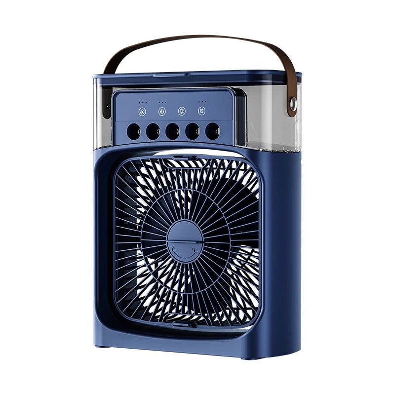 3-in-1 USB Mini Air Cooler Fan ❄️ Humidifier 🌫️ & LED Night Light 🌙