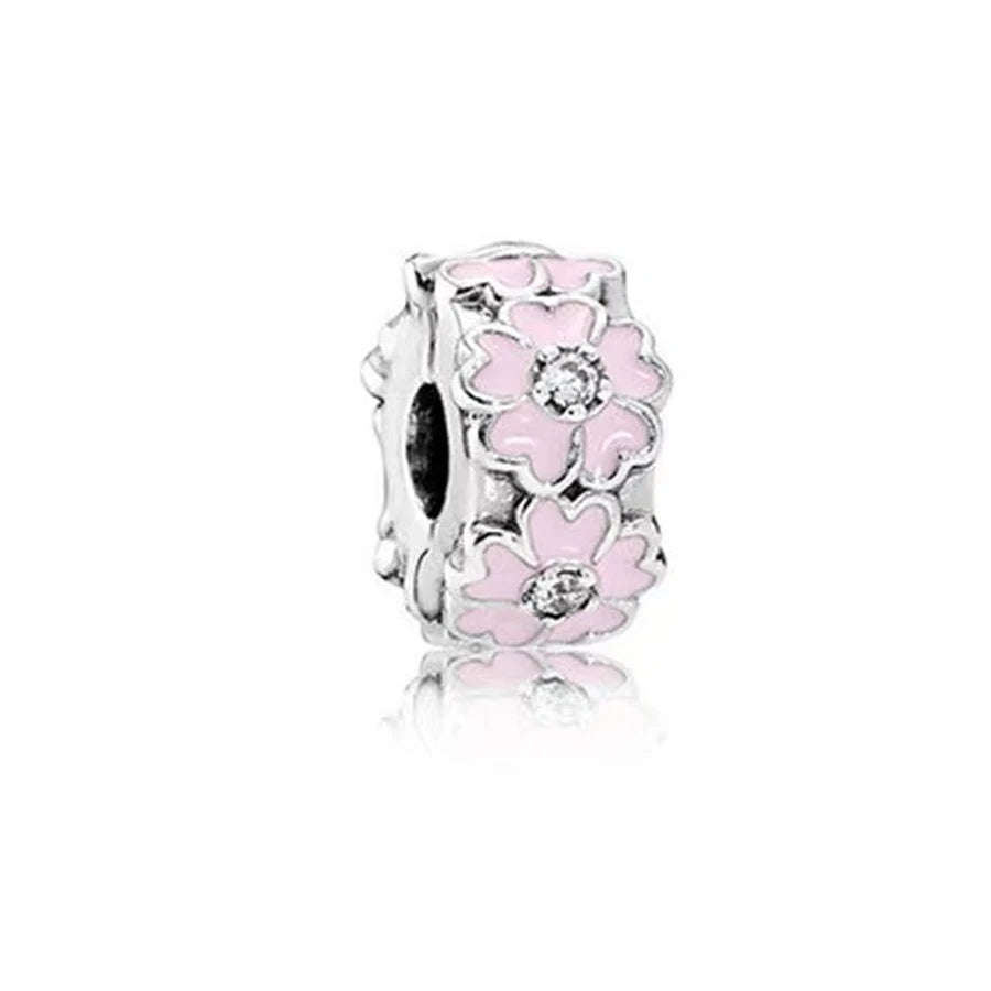 ✨ 925 Silver DIY Charms – 🎈 Hot Air Balloon, 💖 Mother & Daughter Hearts, 💗 Pink Murano Glass | Pandora-Style Bracelet Compatible