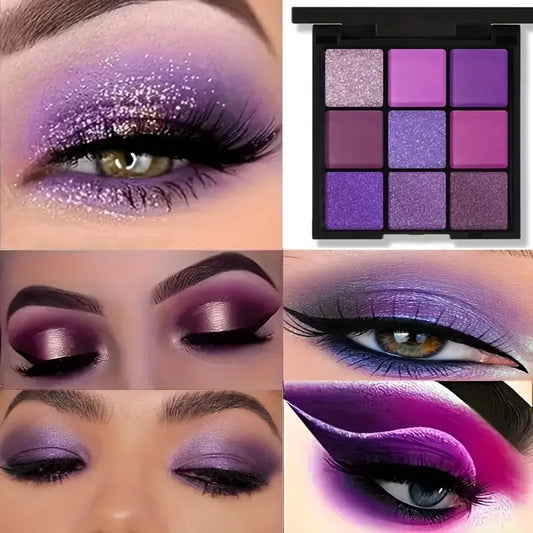 ✨ 9-Color Pearly Matte Eyeshadow Palette – Vibrant & Long-Lasting ✨