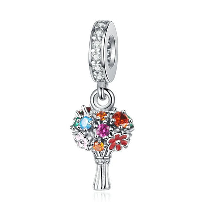 ✨ 925 Silver DIY Charms – 🎈 Hot Air Balloon, 💖 Mother & Daughter Hearts, 💗 Pink Murano Glass | Pandora-Style Bracelet Compatible
