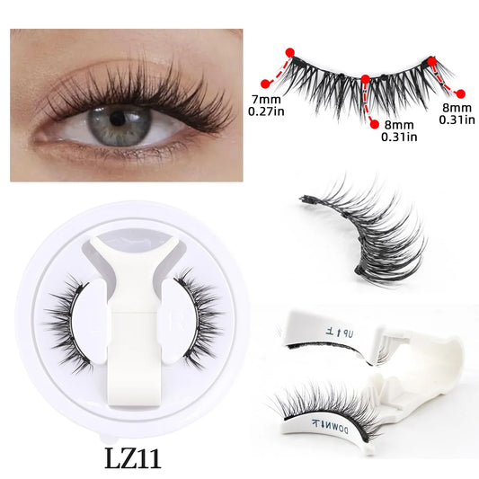 Handmade Fluffy Faux Mink Magnetic Eyelashes & Tweezer Set – Reusable Natural False Lashes
