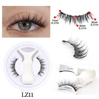 Handmade Fluffy Faux Mink Magnetic Eyelashes & Tweezer Set – Reusable Natural False Lashes