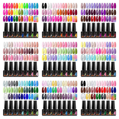 20-Piece HEMA-Free Gel Nail Polish Set – All-Season Long-Lasting UV/LED Soak-Off Kit for DIY Manicure & Nail Art