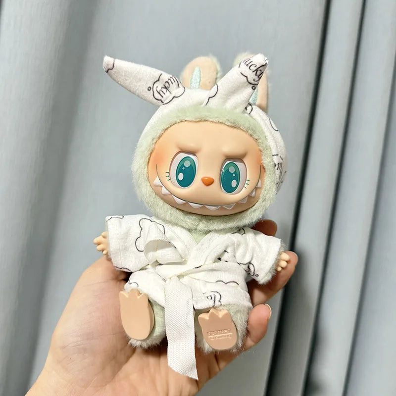 Labubu 17cm Kawaii Plush Doll Outfit – Kpop EXO Pumpkin Set Accessories