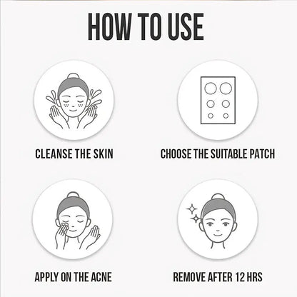 ✨ Acne Pimple Patches – 360pcs/180pcs, Circle, Star & Heart Shapes – Clear Skin Healing Patch