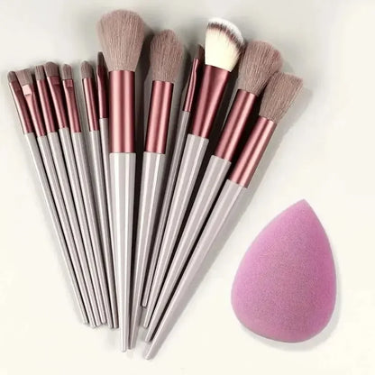 Professional Soft Makeup Brush Set – Fluffy Foundation, Powder, Eyeshadow & Blending Brushes