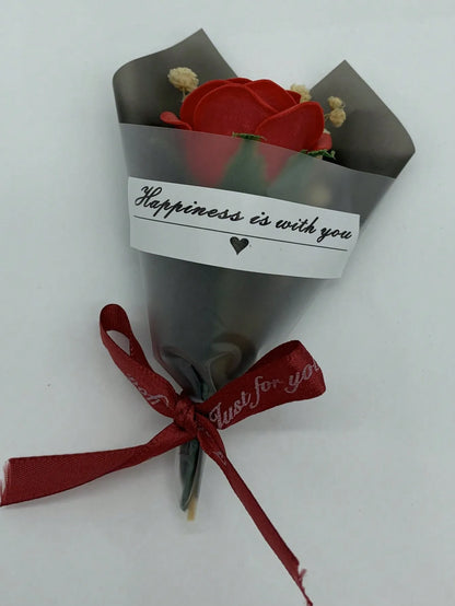 🌹 Rózsa színű plüssmackó művirág – Romantikus évfordulós, Valentin-napi és születésnapi ajándék hölgyeknek 🎁 