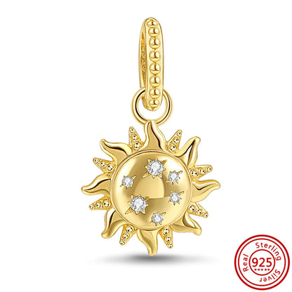 ✨ 925 Silver Gold-Plated Charms – ✨ Sparkling Dangle Beads | Pandora-Style Bracelet Compatible