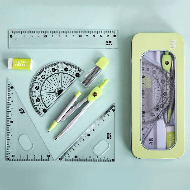 🎓 Multi-function Geometric Drawing Ruler – Transparent