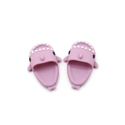 Labubu Shark Slippers – Cute Mini Beach Shoes for 15/17cm Dolls